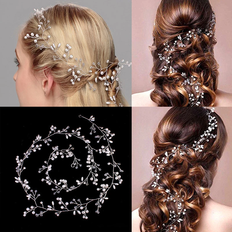 Crystal Pearl Bridal Tiaras Hairbands Bridesmaid Diamante Hair Vine Accessories Wedding Jewelry Headwear
Crystal Pearl Bridal Tiaras Hairbands Bridesmaid Diamante Hair Vine Accessories Wedding Jewelry Headwear