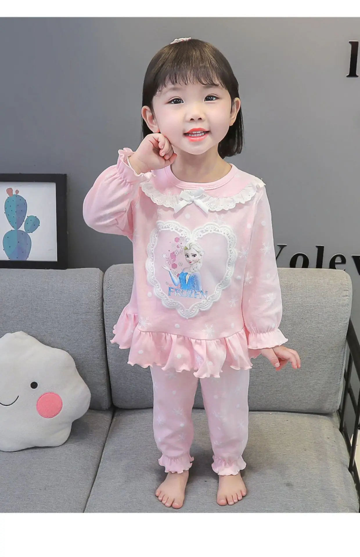 Girls Frozen Pajamas Kids Anna Elsa Cartoon Long Sleeve Clothing Set Baby Girls Casual Home Sleepwear Clothing Nightgown Suit Girls Frozen Pajamas Kids Anna Elsa Cartoon Long Sleeve Clothing Set Baby Girls Casual Home Sleepwear Clothing Nightgown Suit