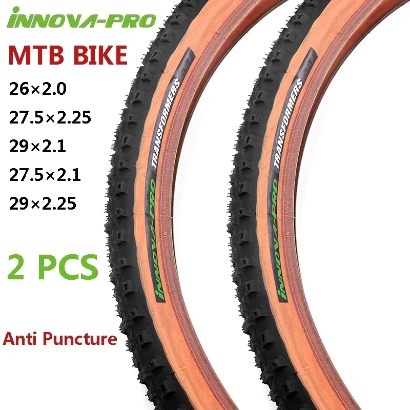 

2PCS INNOVA MTB Bicycle Tires 26x2.0/29x2.1/27.5x2.25/2.75x2.1/29x2.25 inch Anti Puncture Tyre Anti Hole Mountain Bicycle Tires