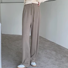 Women Autumn Elastic High Waist Casual Pant Fashion Korean Floor-Length Loose Trousers Femme Streetwear Straight Pantalon
Women Autumn Elastic High Waist Casual Pant Fashion Korean Floor-Length Loose Trousers Femme Streetwear Straight Pantalon