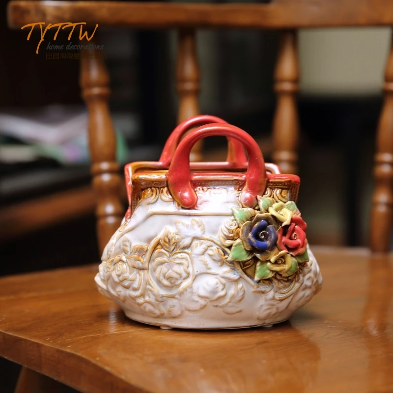 European pastoral hand-embossed glazed decorative container flower ceramic ornaments
European pastoral hand-embossed glazed decorative container flower ceramic ornaments