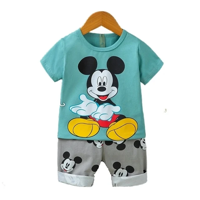 

Mickey mouse Baby Kids Sport Clothing Disney Clothes Sets for Boys Costumes summer Cotton Baby Clothes 0 -3Years Old