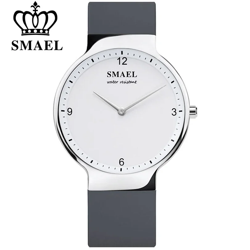 

SMAEL Women Dress Watches Luxury Couple Watch Men Date Waterproof Womens Leather strap Quartz Analog Silicone Wristwatch Lovers