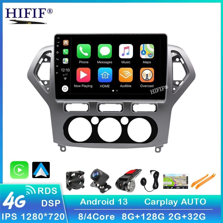 Автомагнитола для Ford Mondeo MK4 2007-2010, автомагнитола на Android, DSP, мультимедийный плеер, навигация, GPS, стерео, 2 Din Carplay
Автомагнитола для Ford Mondeo MK4 2007-2010, автомагнитола на Android, DSP, мультимедийный плеер, навигация, GPS, стерео, 2 Din Carplay