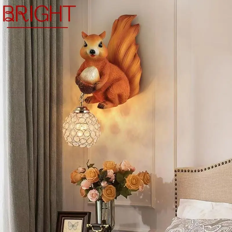 BRIGHT Modern Resin Wall Lamp LED Indoor Creative Simulation Squirrel Sconce Light for Home Living Room Bedroom Corridor
BRIGHT Modern Resin Wall Lamp LED Indoor Creative Simulation Squirrel Sconce Light for Home Living Room Bedroom Corridor