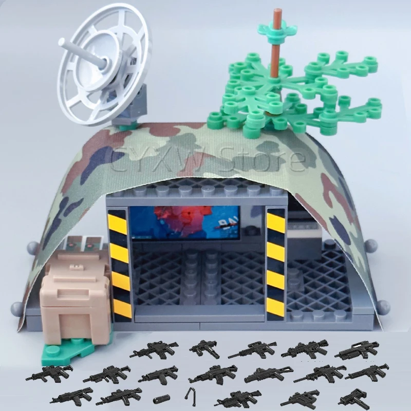 Военная камуфляжная палатка Боевая полевая палатка Набор строительных блоков карта оружие компьютерное управление комната сигнал башня из кубиков
Военная камуфляжная палатка Боевая полевая палатка Набор строительных блоков карта оружие компьютерное управление комната сигнал башня из кубиков