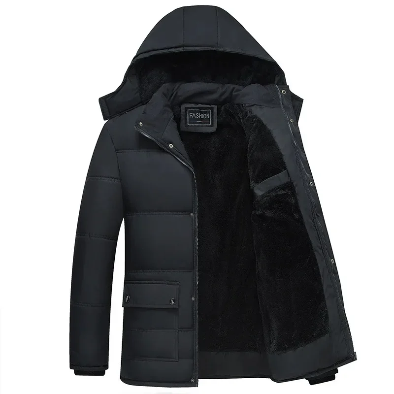 

Парка мужская, пальто 2021, зимняя куртка, Мужская Утепленная водонепроницаемая верхняя одежда с капюшоном, теплая куртка, повседневные мужские куртки, утепленная Меховая куртка