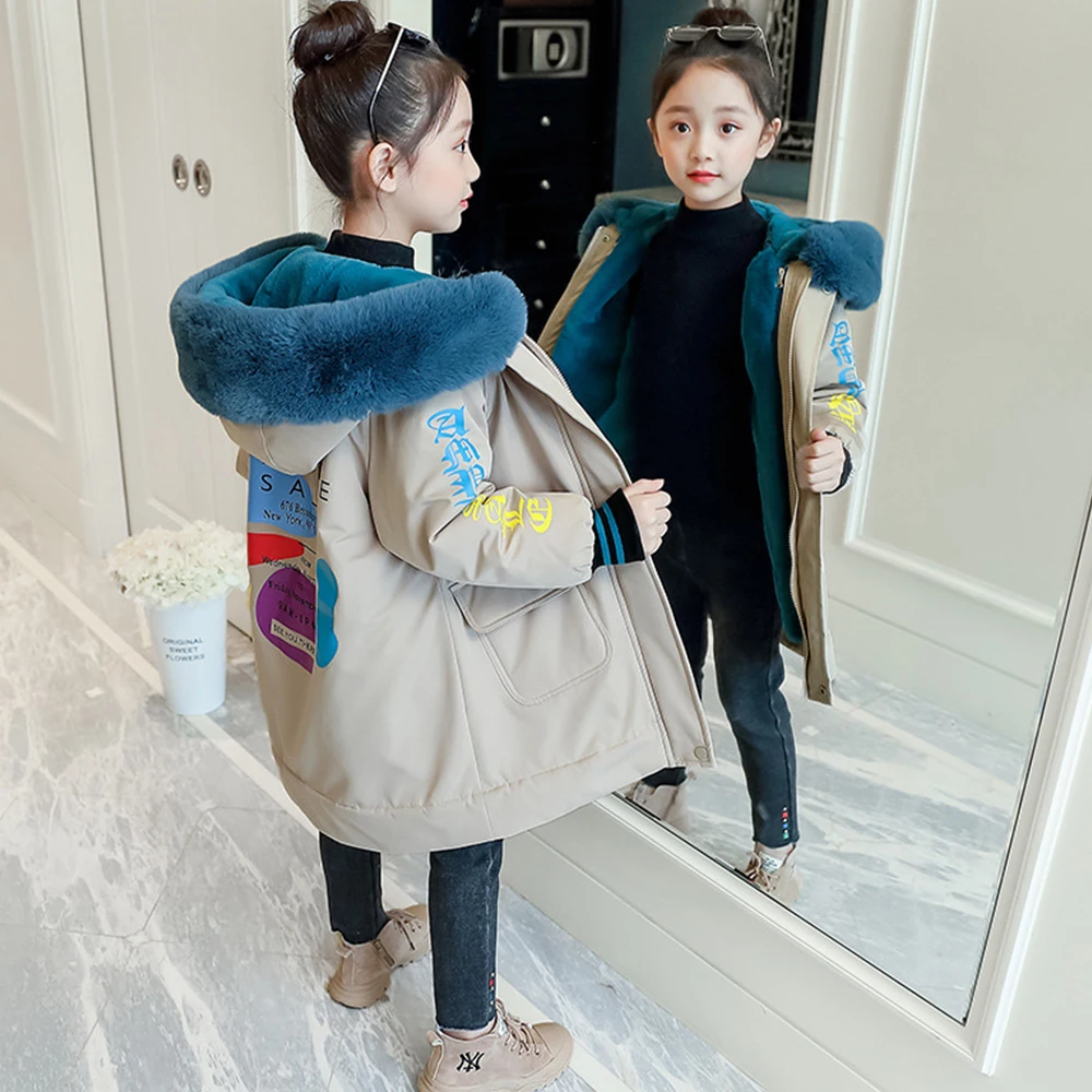 Lxury Girls Parka Fleece Snow Outwear Hooded Big Fur Collar Thick Coat Winter Overalls for Children Long Parka Snowsuit for Girl
Lxury Girls Parka Fleece Snow Outwear Hooded Big Fur Collar Thick Coat Winter Overalls for Children Long Parka Snowsuit for Girl