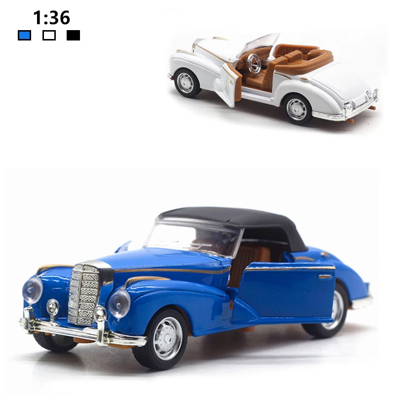 

1:36 Hot Classic Car Toy Model Pull Back Simulation Vintage Metal Alloy Sport Vehicle Collection Birthday Gift For Children N004