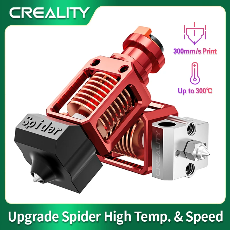 

Upgrade Creality Spider High Temperature &Speed Hotend Kit To 300°C Fast Heat Dissipation for Ender-3/5 CR-10 Series 3D Printer