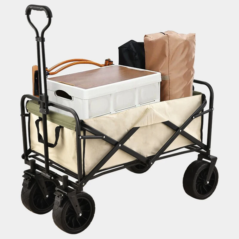 

Large Capacity Collapsible Wagon Utility Wagons Carts Heavy Duty Foldable All-Terrain Wheels Garden Cart Sports Shopping Camping