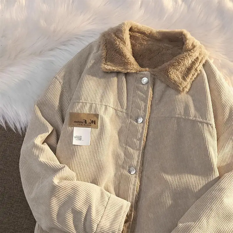 Retro corduroy cotton coats for men and women winter Korean style chic Hong Kong style casual thickened harajuku hoodie
Retro corduroy cotton coats for men and women winter Korean style chic Hong Kong style casual thickened harajuku hoodie