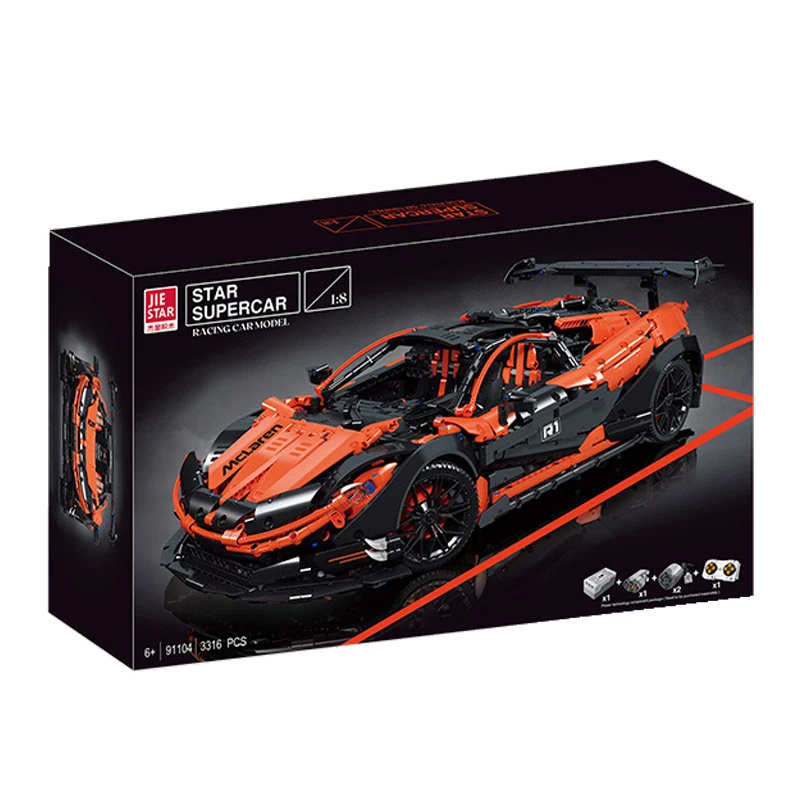 IN STOCK JIESTAR 91104 1:8 Technical RC Sports Car Building Blocks Bricks Model Assembling Children's Toys Christmas Gift Set
IN STOCK JIESTAR 91104 1:8 Technical RC Sports Car Building Blocks Bricks Model Assembling Children's Toys Christmas Gift Set