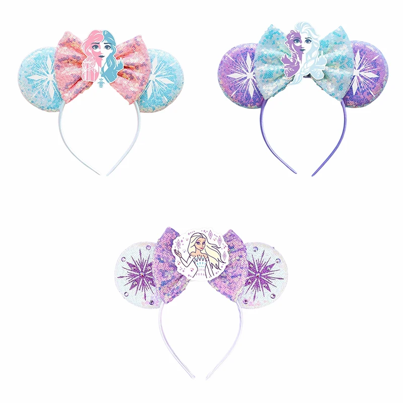 

Disney Crown Hair Band Frozen Olaf Hairbands Kids Snowflake Sequins Headband Baby Princess Elsa Anna Hair Accessories Girls Gift