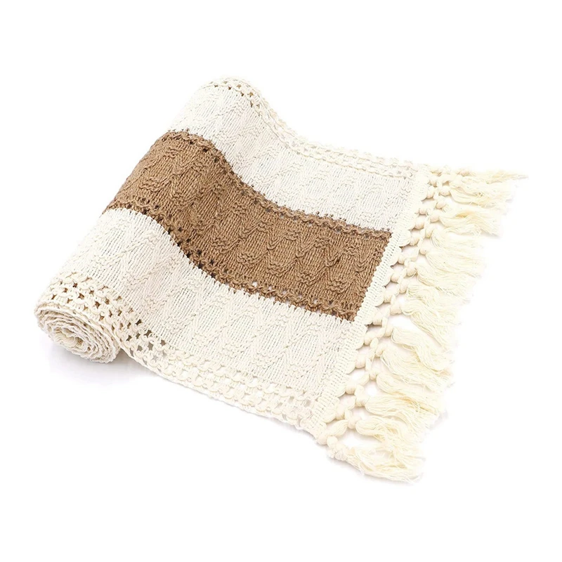 1 Pcs Boho Table Runner Cream & Brown Farmhouse Table Runner With Tassels For Home Decor
1 Pcs Boho Table Runner Cream & Brown Farmhouse Table Runner With Tassels For Home Decor