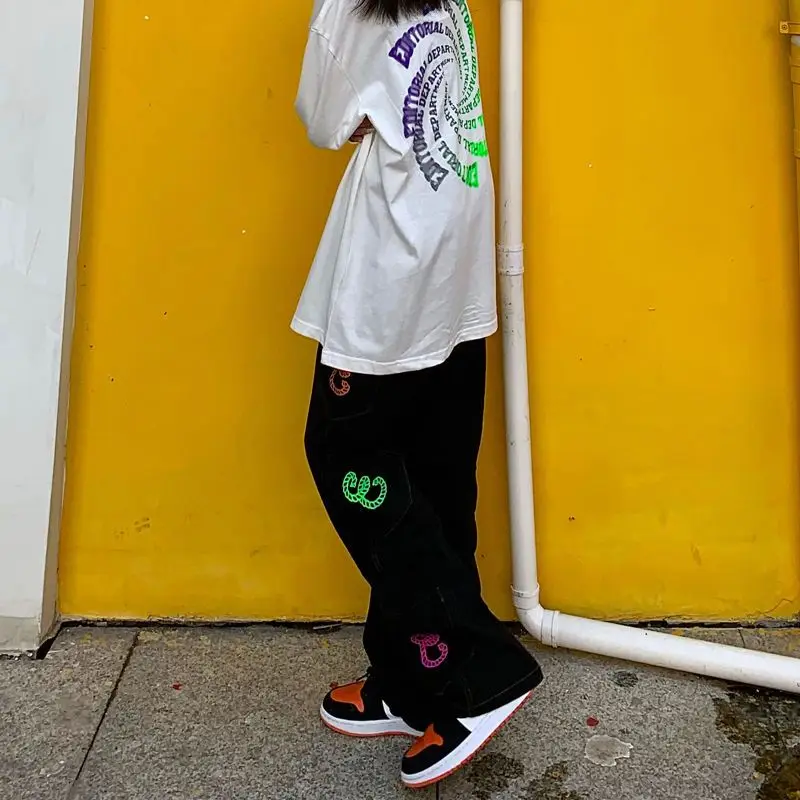 Deeptown Y2k Streetwear Cargo Pants Women Black vintage Korean Fashion Hippie Baggy Pocket Straight Trousers Baddies Aesthetic
Deeptown Y2k Streetwear Cargo Pants Women Black vintage Korean Fashion Hippie Baggy Pocket Straight Trousers Baddies Aesthetic