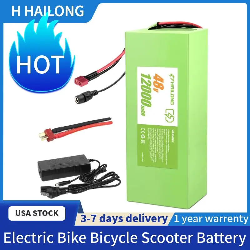 48V 12Ah Battery Pack 13S4P Battery 500W 750W 800W High Power Battery Ebike Electric Bicycle 20A BMS With Xt60 Plug + 2A Charger
48V 12Ah Battery Pack 13S4P Battery 500W 750W 800W High Power Battery Ebike Electric Bicycle 20A BMS With Xt60 Plug + 2A Charger