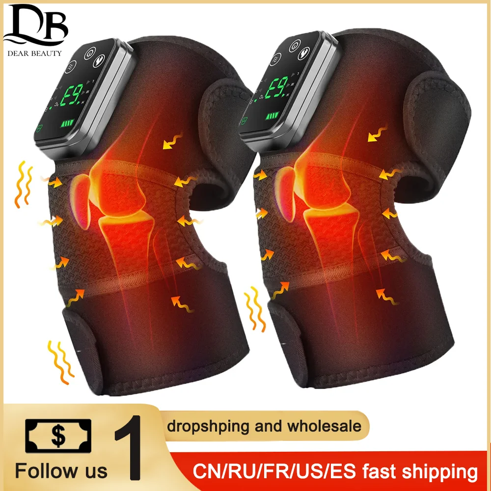 

Electric Heating Knee Pads Vibration Massager Hot Compress Therapy Support Brace Heated Physiotherapy Joint Elbow Leg Arthritis