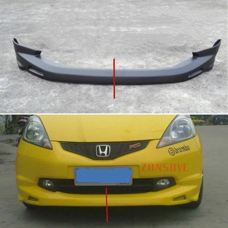 

For Honda Jazz Fit 2008 2009 2010 Year Front Bumper Lips Body Kit Accessories 2 Pcs