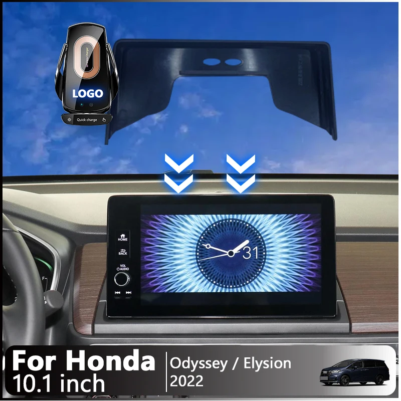 

For Honda Odyssey Elysion 2022 Car Wireless Charger GPS Navigation Bracket 10.1 Inch Center Screen Fixed Base