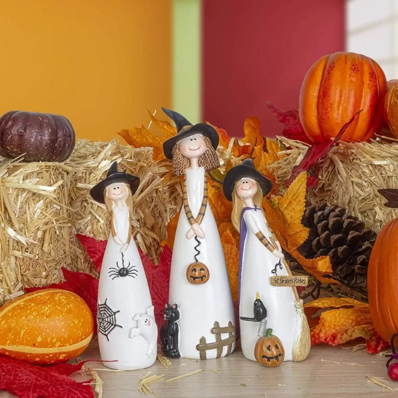 Украшение в виде ведьмы на Хэллоуин, поделки из смолы, шляпа ведьмы, кошка, призрак, ворона и тыква, декоративные фигурки для праздника и искусственных украшений 
Украшение в виде ведьмы на Хэллоуин, поделки из смолы, шляпа ведьмы, кошка, призрак, ворона и тыква, декоративные фигурки для праздника и искусственных украшений