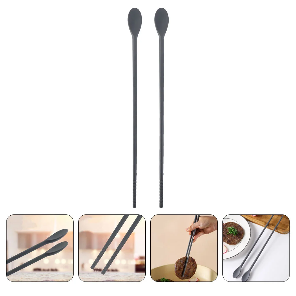 Integrated Chopsticks Spoon Double-head Silicone Beverage Stirrer Kitchen Supply Spoons Daily Use Multipurpose Mixing
Integrated Chopsticks Spoon Double-head Silicone Beverage Stirrer Kitchen Supply Spoons Daily Use Multipurpose Mixing