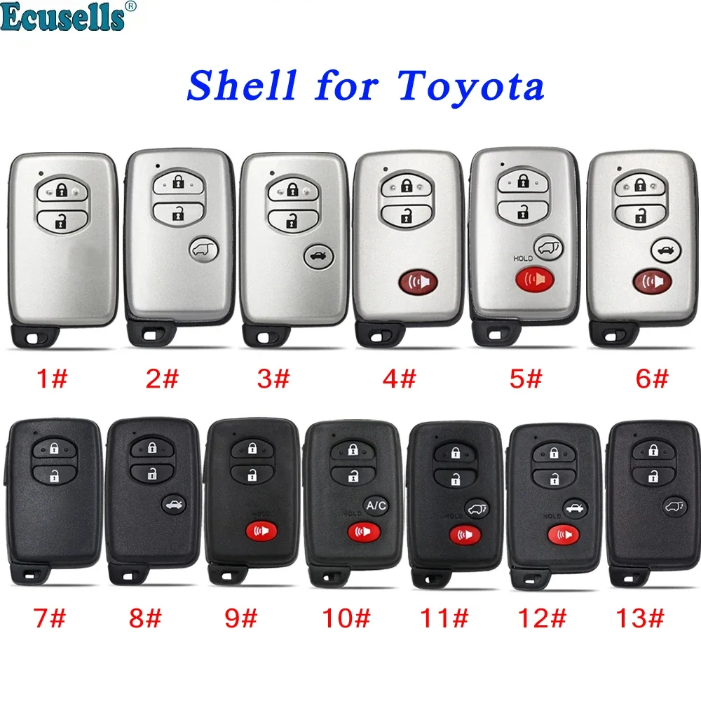 

2/3/4 Buttons Smart Remote Key Shell Case Fob for Toyota Corolla Camry Avalon Prius RAV4 Highlander 4 Runner Land Cruiser