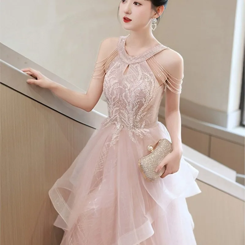 

Light Luxury Evening Dress Female Host Art Exam Niche Adult Ceremony Toast Engagement Banquet