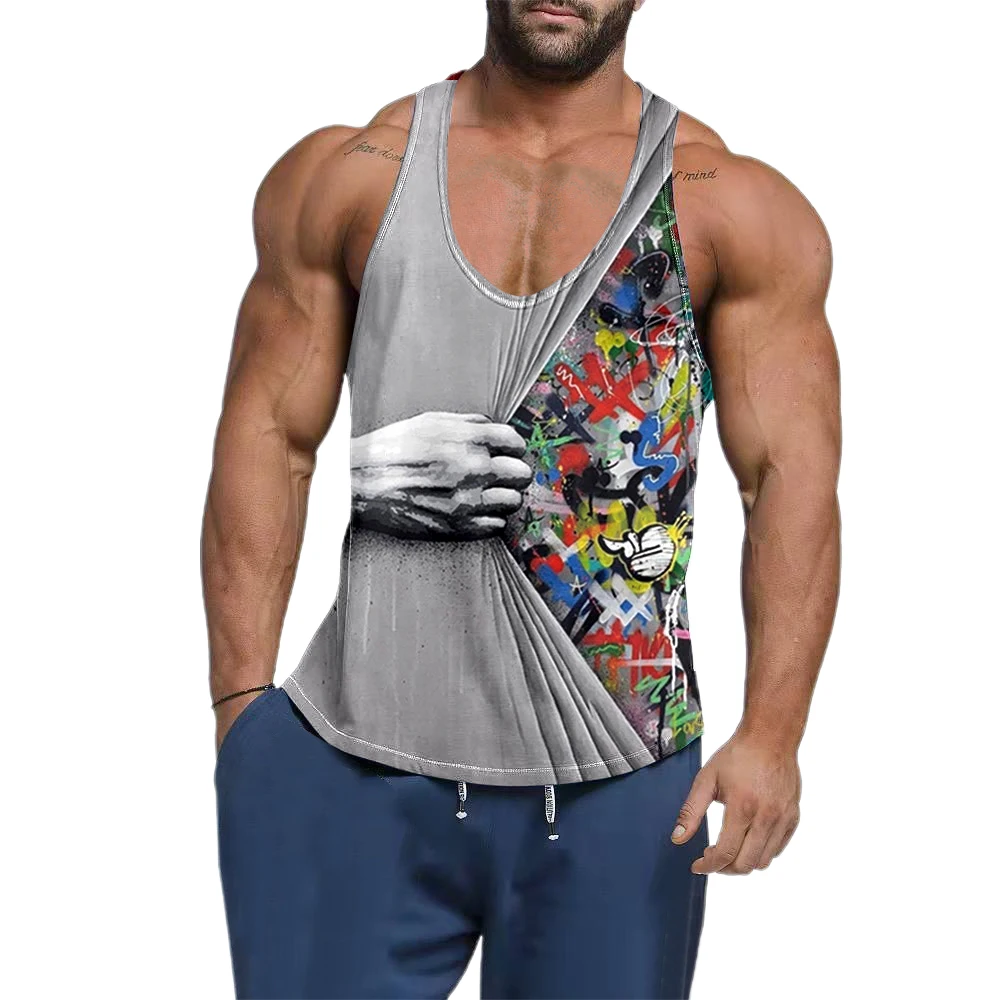 Male Tank Fitness Men Men\\'s Muscle Pullover Top Sleeveless Sports T-shirts Tee Shirt Vest 3D Digital Printing
Male Tank Fitness Men Men\\'s Muscle Pullover Top Sleeveless Sports T-shirts Tee Shirt Vest 3D Digital Printing