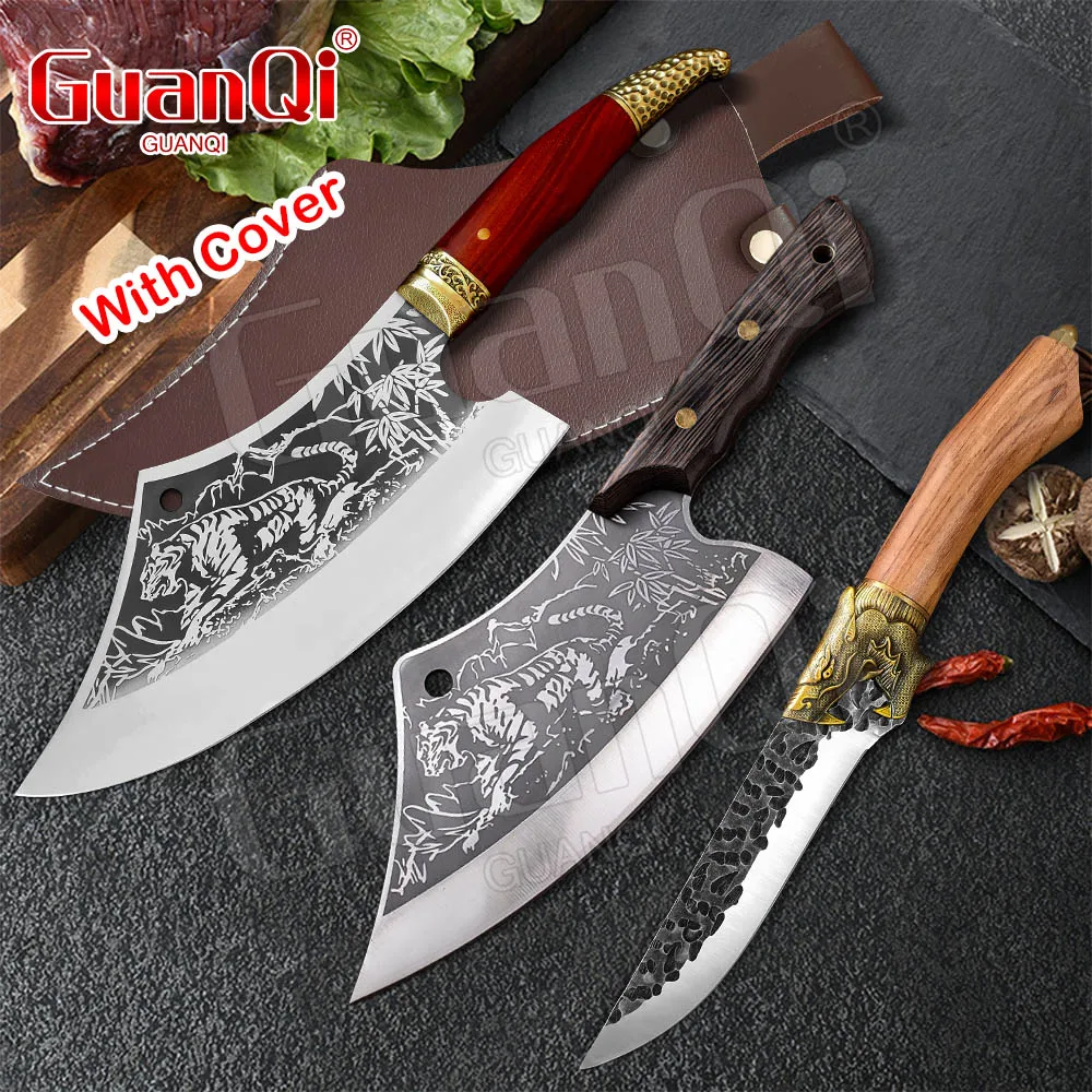 Chinese Kitchen Chef Knife High Carbon Slicing Meat Cleaver Butcher Knife Kitchen Cutting Slicing Knives With Full Tang Handle
Chinese Kitchen Chef Knife High Carbon Slicing Meat Cleaver Butcher Knife Kitchen Cutting Slicing Knives With Full Tang Handle