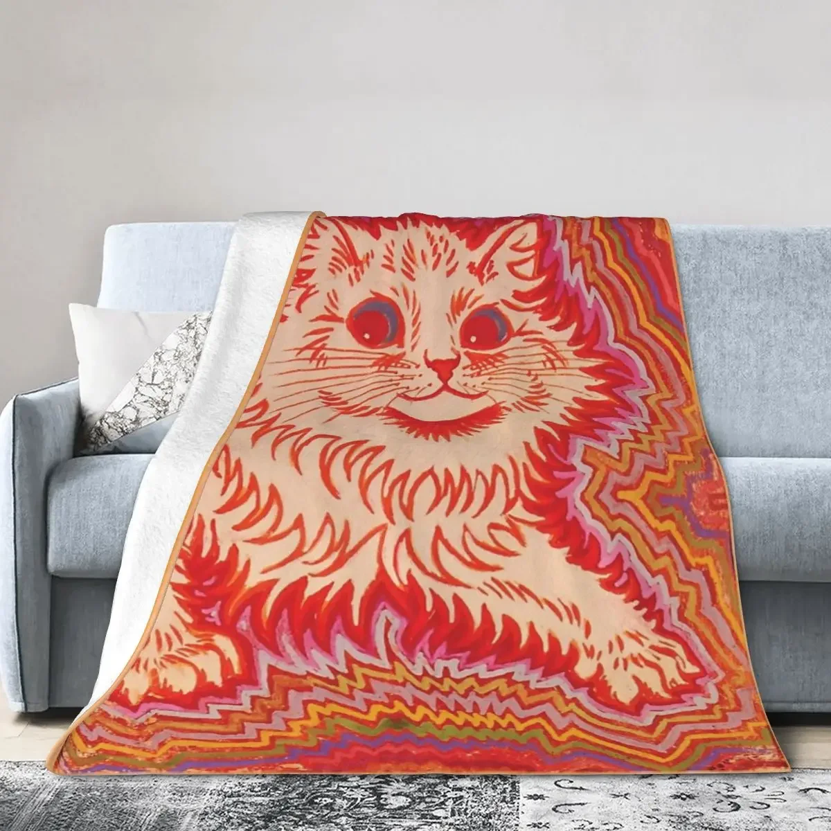 Throw Blanket Louis Wain Orange Psychadelic Cat Blankets Bedding Warm Plush Blanket for Bed Living room Picnic Travel Home Couch
Throw Blanket Louis Wain Orange Psychadelic Cat Blankets Bedding Warm Plush Blanket for Bed Living room Picnic Travel Home Couch