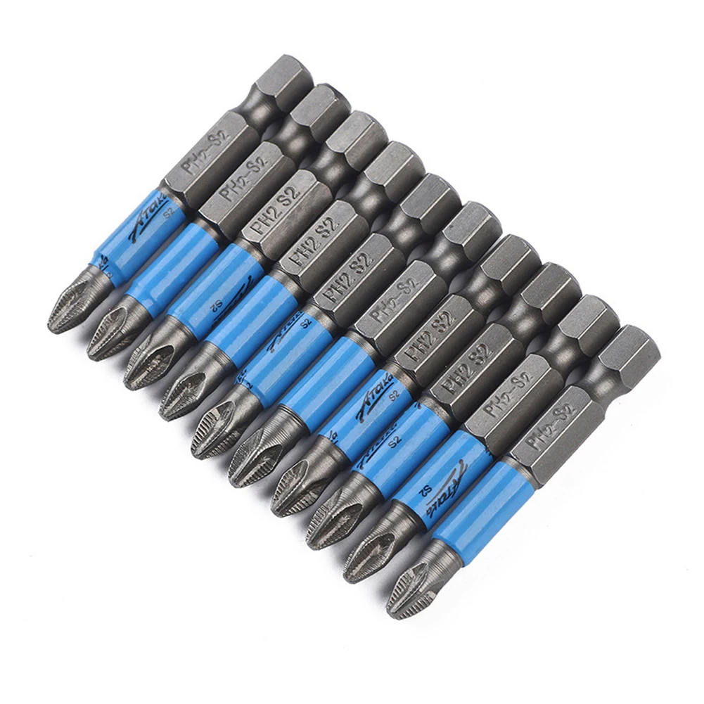 10pcs Alloy Steel Magnetic 1/4 Inch Hex Shank Anti Slip PH2 Cross Head Impact Screwdriver Bits 50mm PH2 Screwdriver Drill Bits
10pcs Alloy Steel Magnetic 1/4 Inch Hex Shank Anti Slip PH2 Cross Head Impact Screwdriver Bits 50mm PH2 Screwdriver Drill Bits