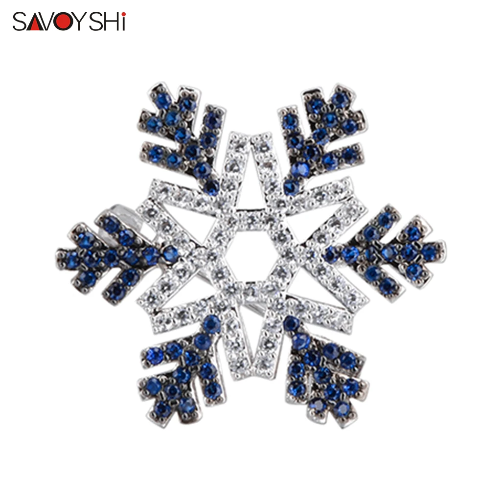 SAVOYSHI Luxury Snowflake Brooches For Mens Women Gift Blue Rhinestone Zircon Badge Pin Suit Coat Dress Sweater Accessories
SAVOYSHI Luxury Snowflake Brooches For Mens Women Gift Blue Rhinestone Zircon Badge Pin Suit Coat Dress Sweater Accessories