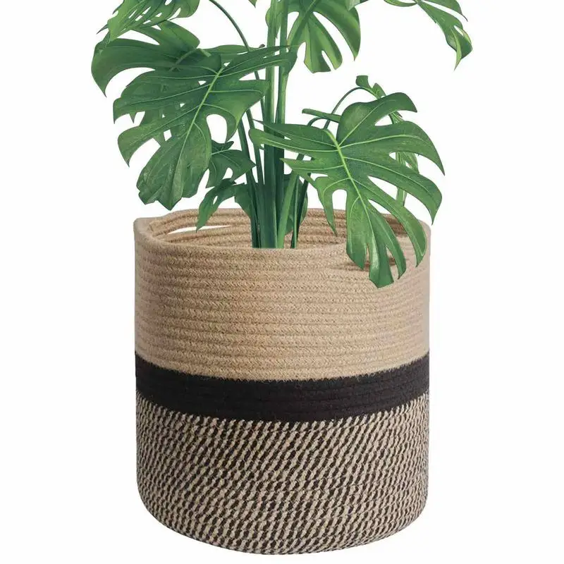 Woven Cotton Rope Basket Storage Pot Garden Flower Vase Picnic Basket Storage Basket Home Decor
Woven Cotton Rope Basket Storage Pot Garden Flower Vase Picnic Basket Storage Basket Home Decor