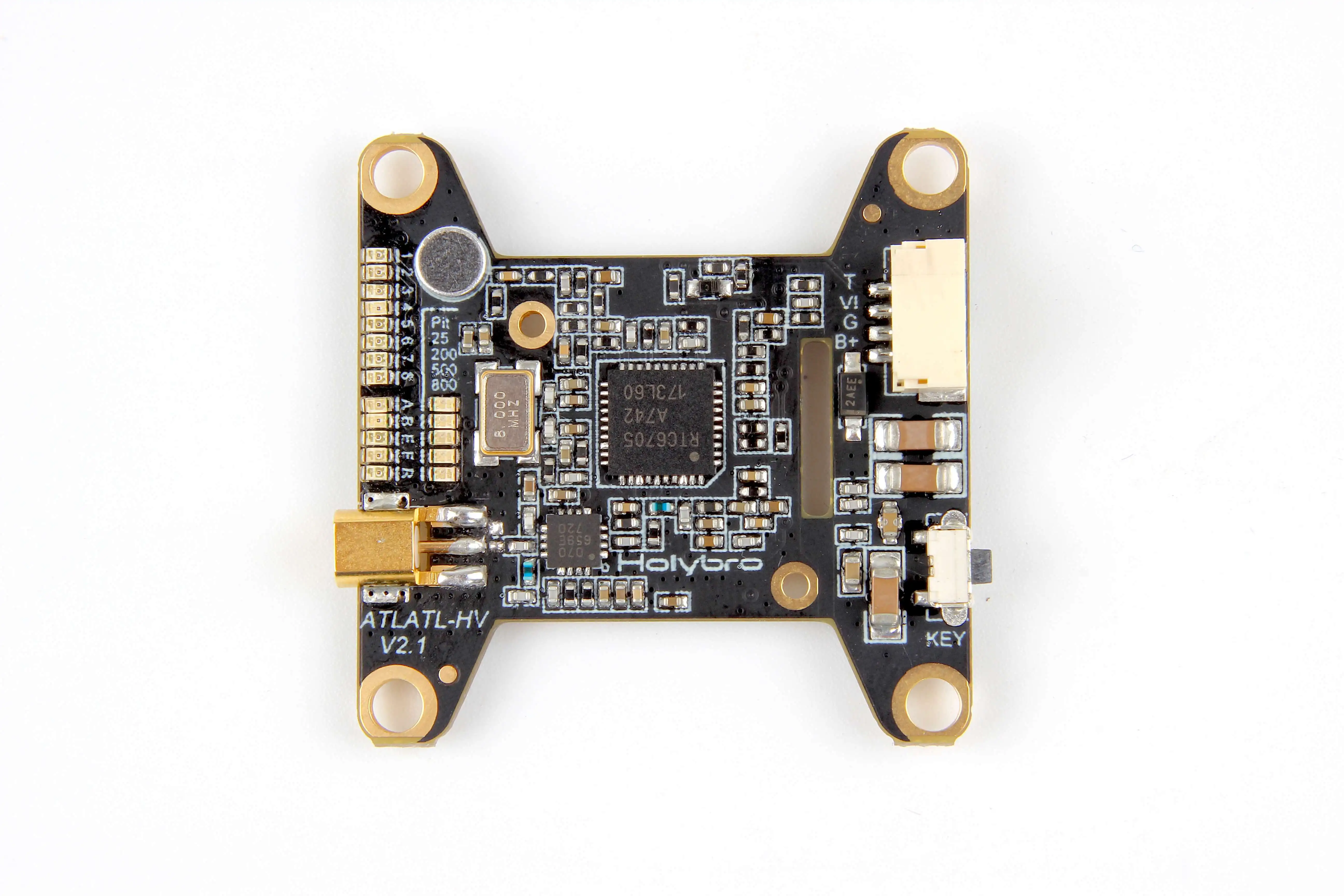 HolyBro Atlatl HV V2 5.8G 40CH RaceBand PitMode 25mW 200mW 500mW 800mW Adjustable FPV VTX 2-6S 30X30mm for FPV Drones DIY Parts
HolyBro Atlatl HV V2 5.8G 40CH RaceBand PitMode 25mW 200mW 500mW 800mW Adjustable FPV VTX 2-6S 30X30mm for FPV Drones DIY Parts