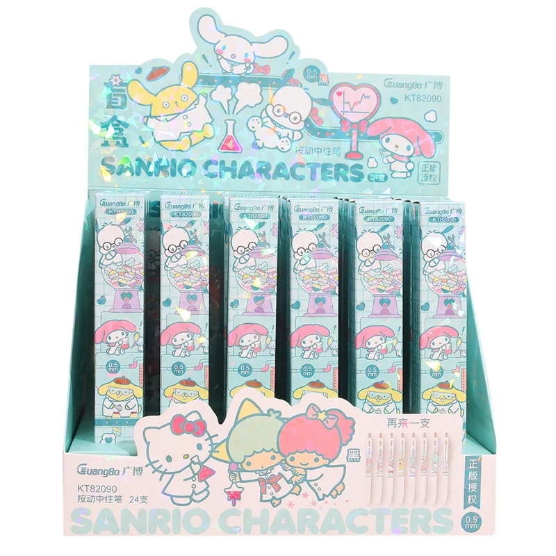 24pcs/ лот Sanrio Kuromi мелодия Pochacco пресса гель Пен мило 0,5 мм черные чернила нейтральные ручки рекламные подарки офис школьные принадлежности
24pcs/ лот Sanrio Kuromi мелодия Pochacco пресса гель Пен мило 0,5 мм черные чернила нейтральные ручки рекламные подарки офис школьные принадлежности