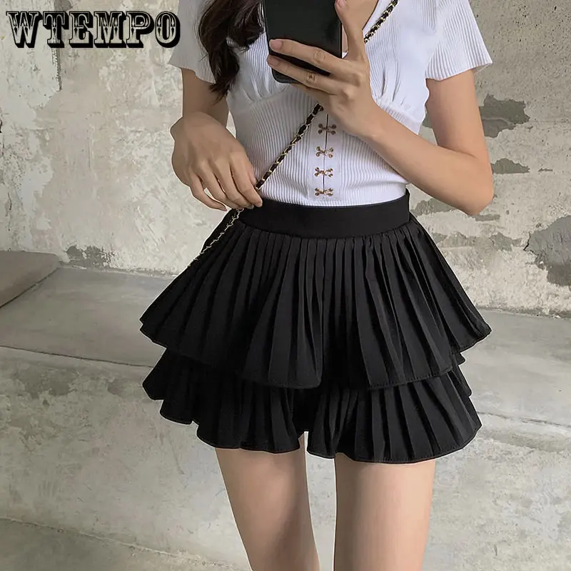WTEMPO Vintage Pleated Skirt Women Summer High Waist Short Skirt A-line Half Length Pomped Skirt Streetwear Versatile Mini Skirt
WTEMPO Vintage Pleated Skirt Women Summer High Waist Short Skirt A-line Half Length Pomped Skirt Streetwear Versatile Mini Skirt