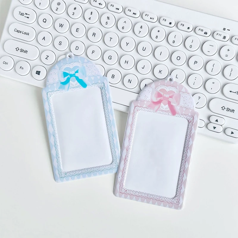 Cute Sweet Lace Bow Korean Photo Card Holder Idol Photo Protective Display Sleeves Kawaii Stationery Pendant Keychain Gift
Cute Sweet Lace Bow Korean Photo Card Holder Idol Photo Protective Display Sleeves Kawaii Stationery Pendant Keychain Gift