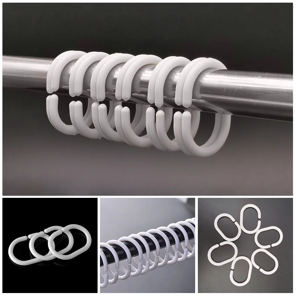 White Shower Curtain Rings Hooks Bathroom Plastic Strong Pole Rail Guide Hanger Loop Glide Bendable Bathroom Curtain Hooks
White Shower Curtain Rings Hooks Bathroom Plastic Strong Pole Rail Guide Hanger Loop Glide Bendable Bathroom Curtain Hooks