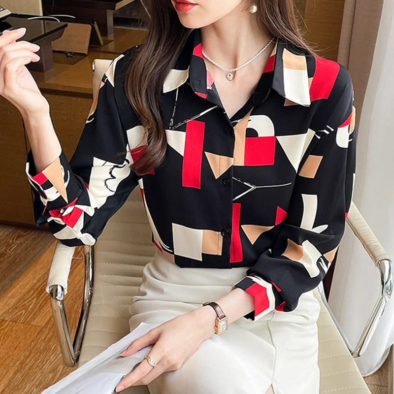 Camisas Y Blusas Femininas Bonitas Vintage Print Long Sleeve Casual Shirts Women Fit Basic Blouse Shirt Elegant Button Down Tops
Camisas Y Blusas Femininas Bonitas Vintage Print Long Sleeve Casual Shirts Women Fit Basic Blouse Shirt Elegant Button Down Tops