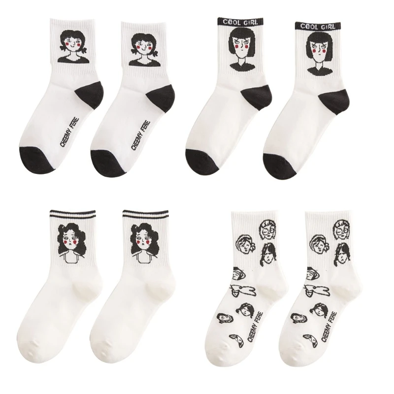 Korean Women Ribbed Cotton Socks Harajuku Cartoon Sad Cool Girl Print Anime Student Hosiery
Korean Women Ribbed Cotton Socks Harajuku Cartoon Sad Cool Girl Print Anime Student Hosiery