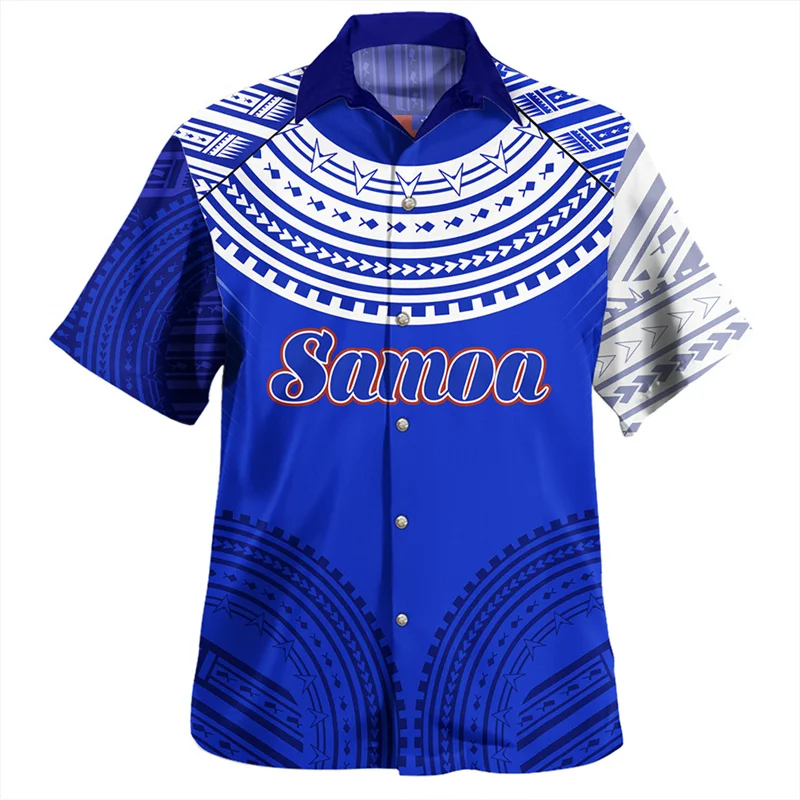 

Summer Harajuku 3D American Samoa Happy Independence Day Coat Of Arm Printing Shirts Men Fashion Short Shirts Cool Clothing Tops