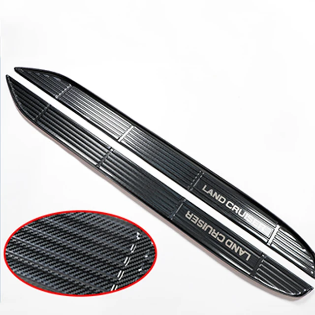 Land Cruiser carbon fiber side pedal surface door sill cover bright strip modification for Toyota
Land Cruiser carbon fiber side pedal surface door sill cover bright strip modification for Toyota