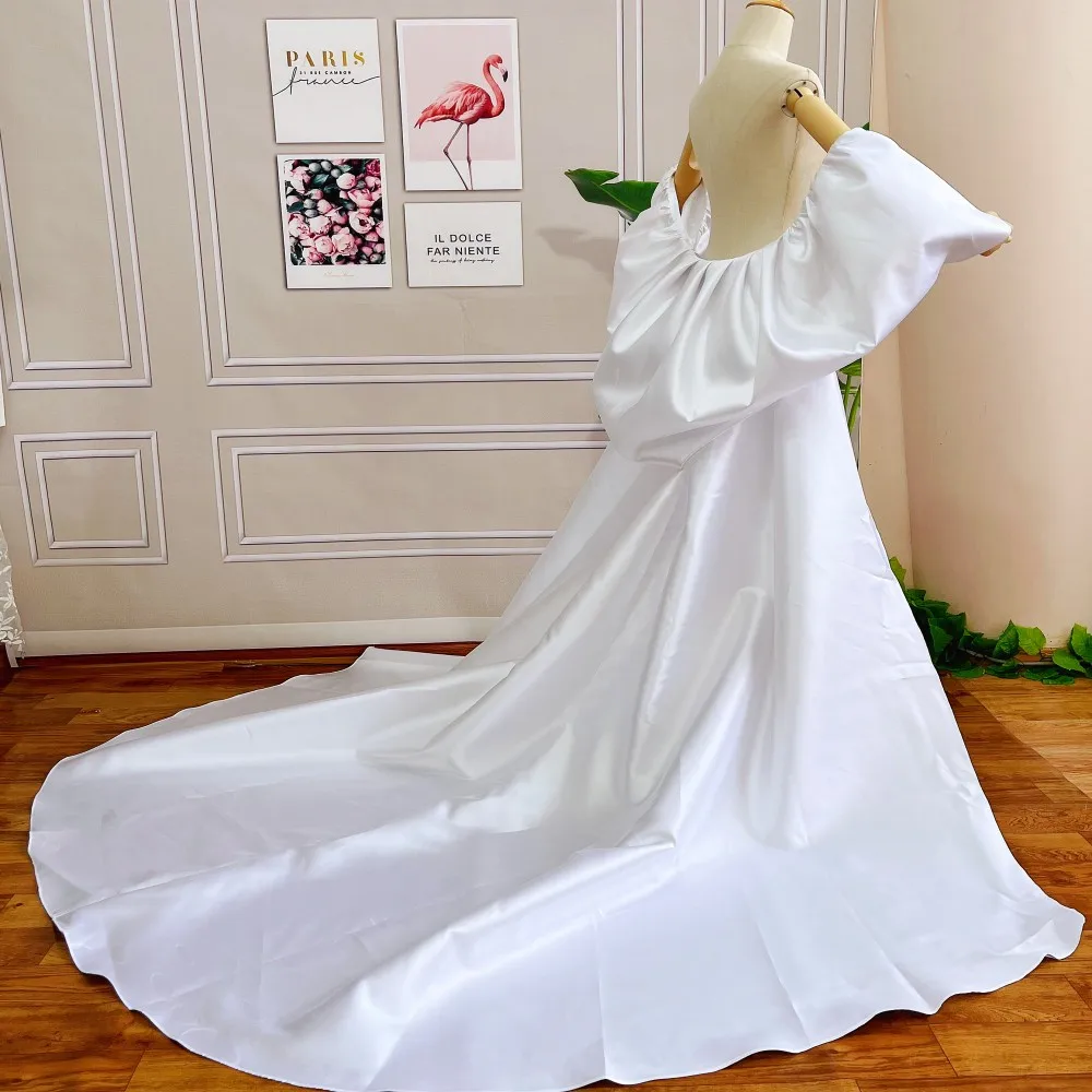 White Satin Wedding Cape 2m Long Brides Wraps Chapel Train Bridal Cloak Accessories Customize Color Length
White Satin Wedding Cape 2m Long Brides Wraps Chapel Train Bridal Cloak Accessories Customize Color Length