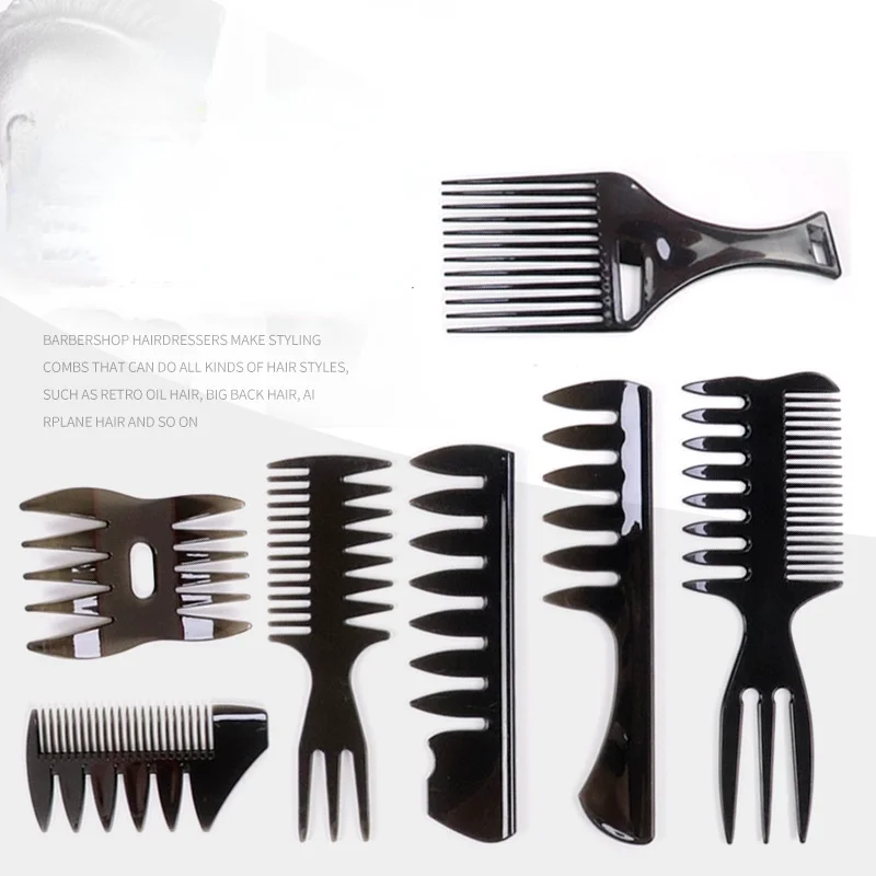 

Sdatter 2 Sides Wide and Fine Teeth Hair Combs Woman Tangle Curly Hair Fork Pick Brushes Anti-static Pro Salon Hair Styling Tool