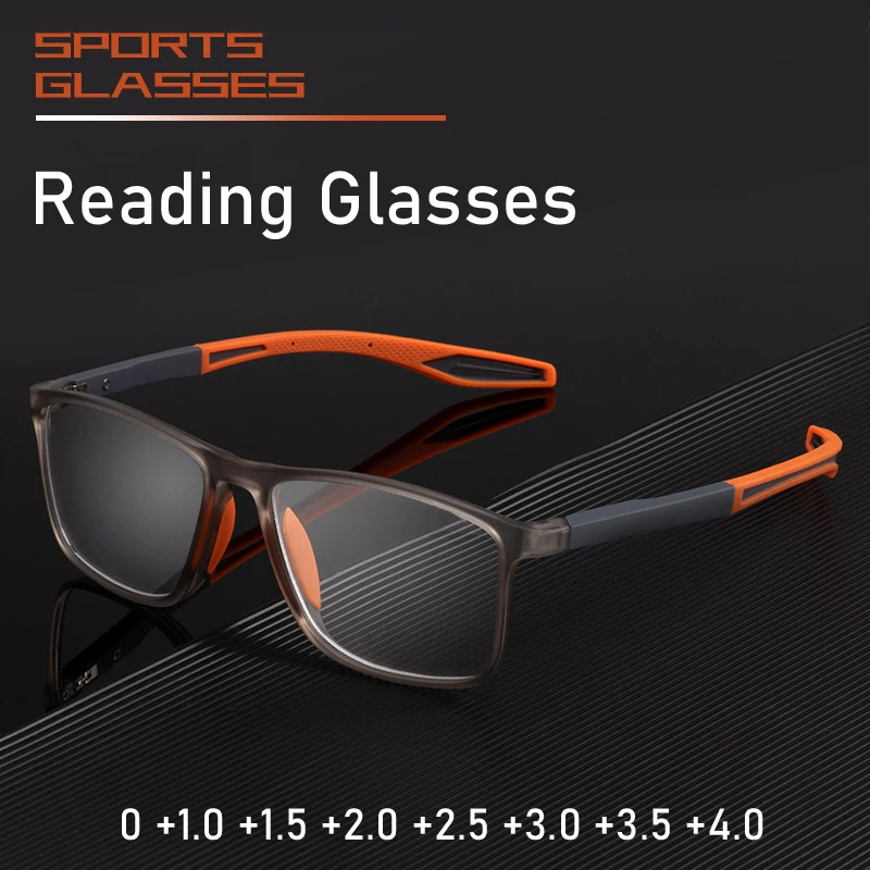 

Fashion Sports Anti-Blue Light Reading Glasses Unisex Women Men TR90 Far Sight Eyeglasses Optical Spectacle Presbyopia 0 To +4.0