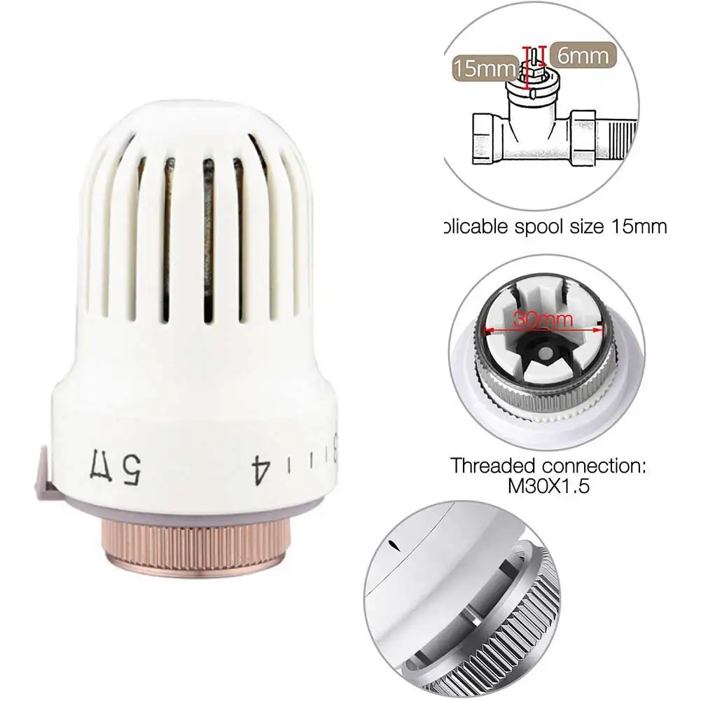 4xRadiator ===Thermostat ==Head =Heater =Control Heating Valve M30 X 1.5 Thermostatic Radiator Valve Hardware Home Improvement
4xRadiator ===Thermostat ==Head =Heater =Control Heating Valve M30 X 1.5 Thermostatic Radiator Valve Hardware Home Improvement