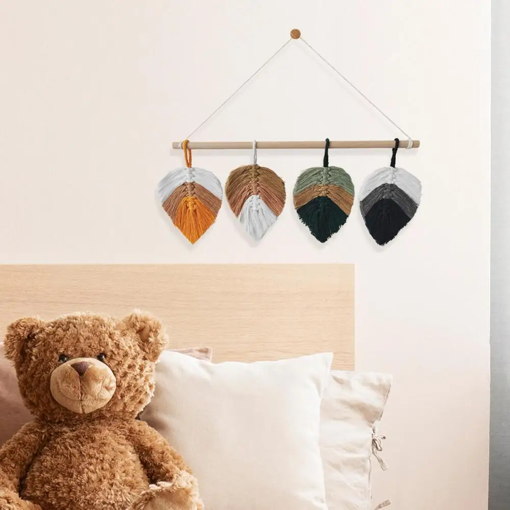 Colorful Macrame Leaves Wall Art 2 S200de33f17164449b9f915c7ae6736c5f