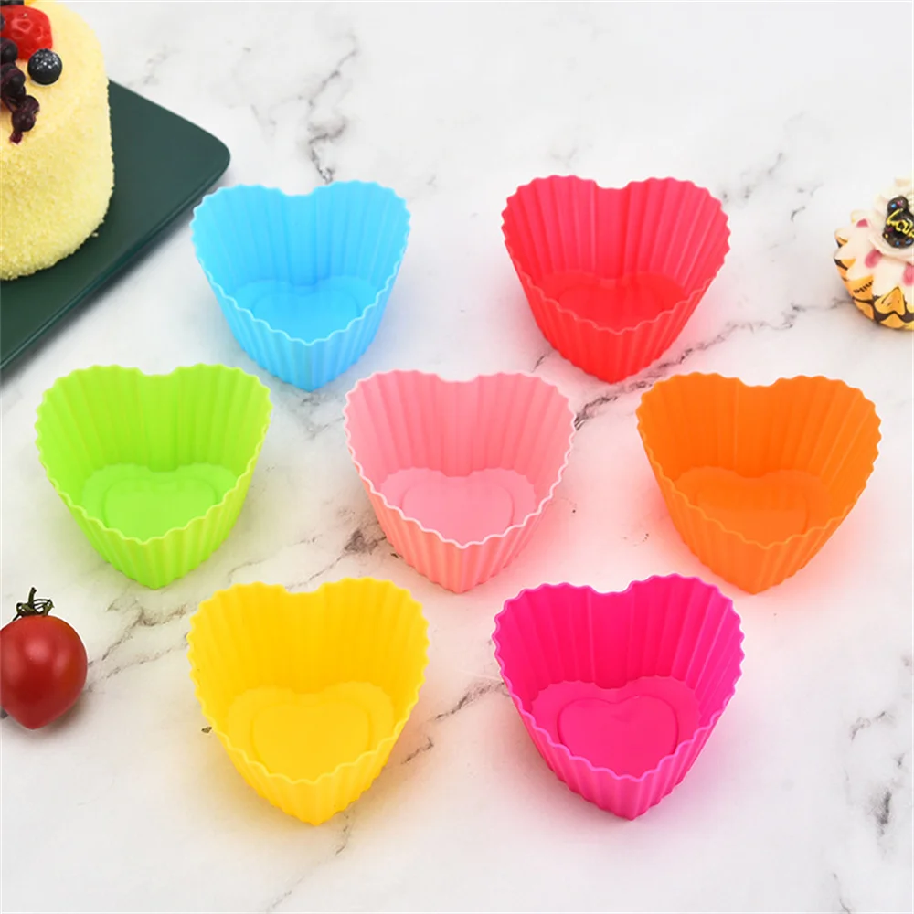 Heart Shaped Silicone Cake Cups Tart Pudding Cake Cookie Mould Home Muffin Box Cup Kitchen Baking Mould Party Decoration
Heart Shaped Silicone Cake Cups Tart Pudding Cake Cookie Mould Home Muffin Box Cup Kitchen Baking Mould Party Decoration