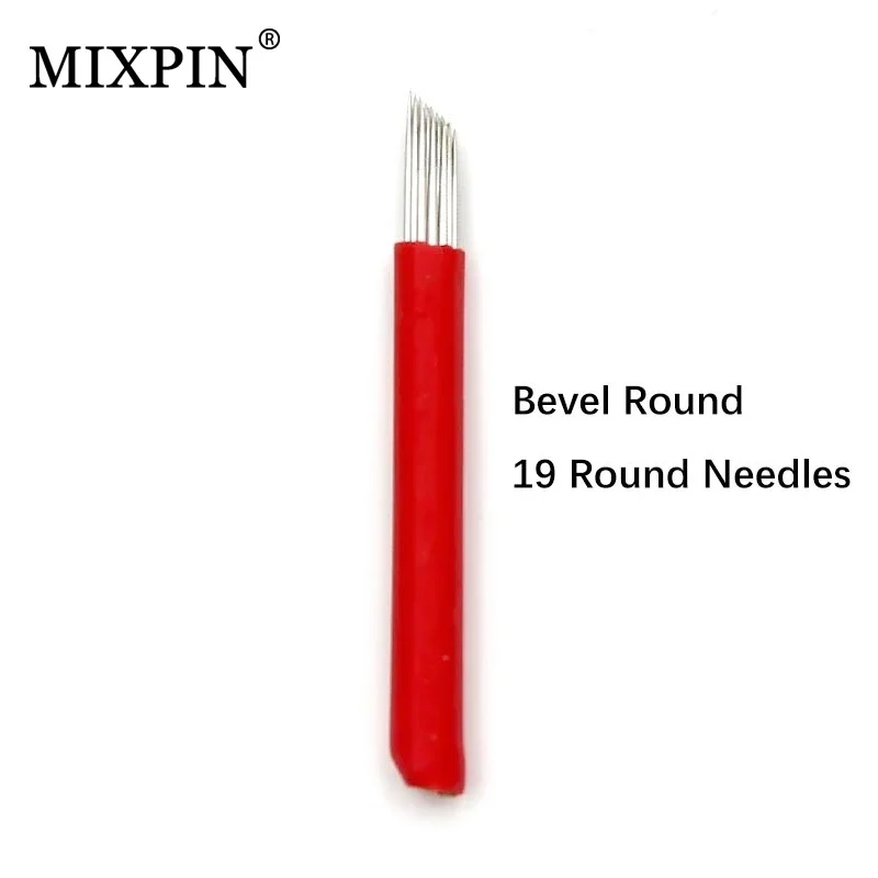 50 pcs Permanent Makeup Eyebrow Tattoo 19 Bevel Round Needles Microblading Needle 3D Eyebrow Embroidery 19 Fog Round Needle Red
50 pcs Permanent Makeup Eyebrow Tattoo 19 Bevel Round Needles Microblading Needle 3D Eyebrow Embroidery 19 Fog Round Needle Red